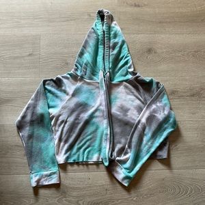 Cropped Tie Dye Hoodie